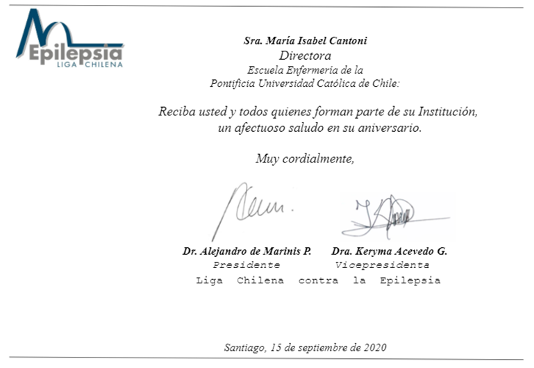 Saludos liga Chilena